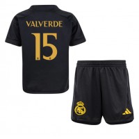 Real Madrid Federico Valverde #15 Rezervni Dres za djecu 2023-24 Kratak Rukav (+ Kratke hlače)
